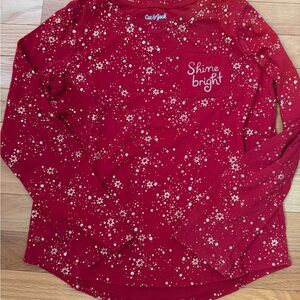 Cat & Jack Red Shine Bright Long Sleeve Tee